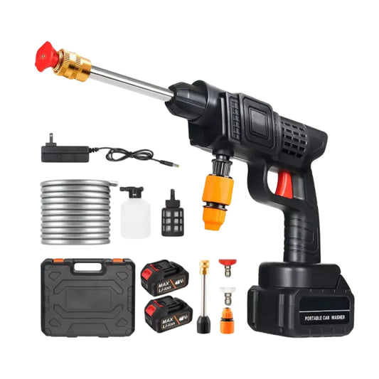 Pistola hidrolavadora con  2 batería de 48V.